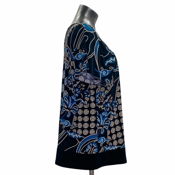 PERSEPTION Women Short Sleeve Abstract Blouse - Picture 4 of 10